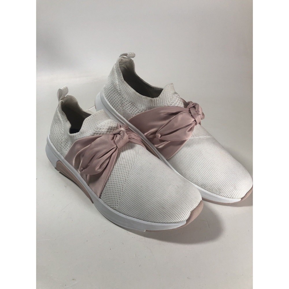 Mark Nason Los Angeles Women's Debbie Trainers Joggers 10 White/Pink Satin Bow